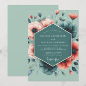 Invitation Mariage Botanique Gras Pistache (Devant / Derrière)
