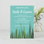 Invitation Mariage Botanique Green Grass (Debout devant)