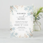 Invitation Mariage botanique hiver Frost (Debout devant)