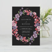 Invitation Mariage Botanique Impressionniste Fleur de Lavande (Debout devant)