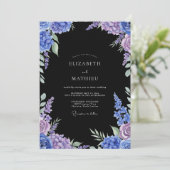Invitation Mariage Botanique Indigo Humeur (Debout devant)