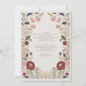 Invitation Mariage botanique inspiré de l'héritage William Mo (Dos)