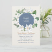 Invitation Mariage botanique Jasmin et Orchidées (Debout devant)