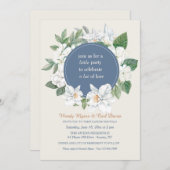 Invitation Mariage botanique Jasmin et Orchidées (Devant / Derrière)