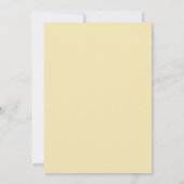 Invitation Mariage Botanique Jaune Ensoleillé (Dos)