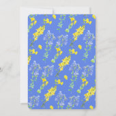 Invitation mariage botanique jaune fleur sauvage (Dos)