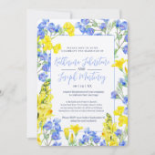 Invitation mariage botanique jaune fleur sauvage (Devant)