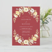 Invitation Mariage Botanique Lustré de Bourgogne (Debout devant)