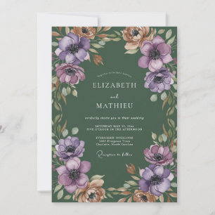Invitation Mariage Botanique Luxuriant de Lavande
