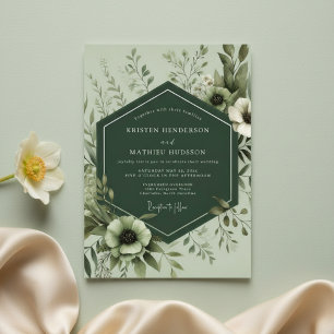 Invitation Mariage Botanique Luxuriant Sage
