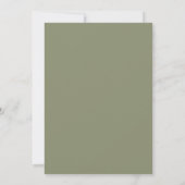 Invitation Mariage Botanique Luxuriant Vert Olive (Dos)