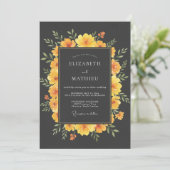 Invitation Mariage Botanique Marigold Gras (Debout devant)