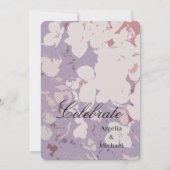 Invitation Mariage botanique mauve (Devant)