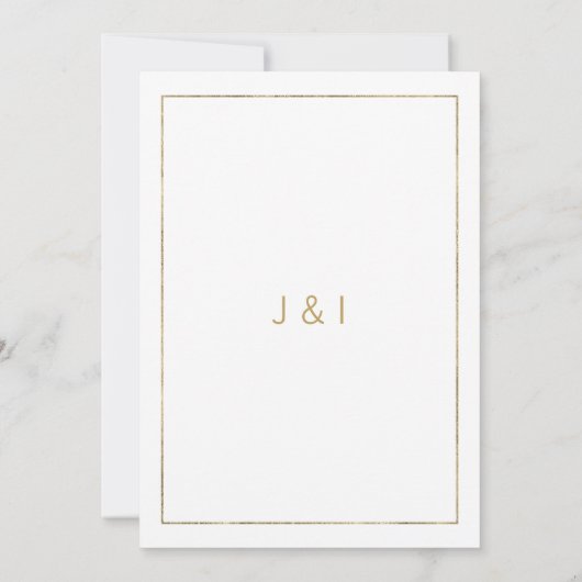 Invitation Mariage botanique menthe vert or vert verdure (Dos)