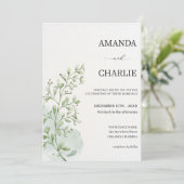 Invitation Mariage botanique minimaliste (Debout devant)