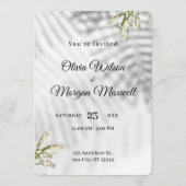 Invitation Mariage Botanique Minimaliste Élégant (Devant)