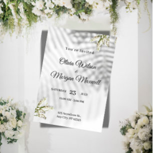 Invitation Mariage Botanique Minimaliste Élégant
