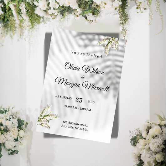 Invitation Mariage Botanique Minimaliste Élégant