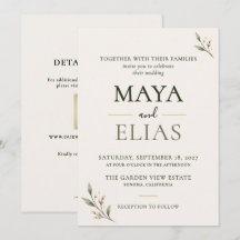 Mariage Botanique Minimaliste Sauge Champagne