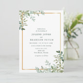 Invitation Mariage botanique minimaliste simple (Debout devant)
