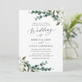Invitation Mariage botanique moderne Boho (Debout devant)