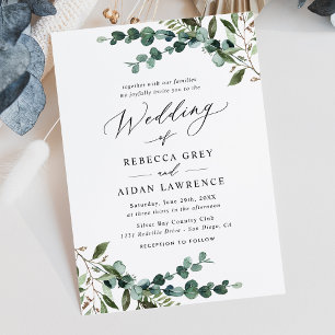 Invitation Mariage botanique moderne Boho