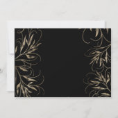 Invitation Mariage botanique moderne Elegant Gold (Dos)