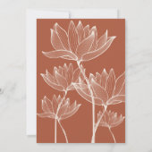 Invitation Mariage botanique moderne Floral Terracotta (Dos)
