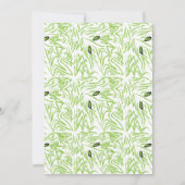 Invitation Mariage Botanique Nature Feuilles Vertes (Dos)