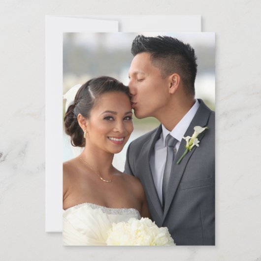 Invitation Mariage botanique noir rustique (Dos)