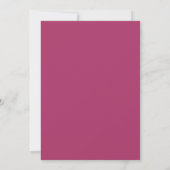 Invitation Mariage Botanique Opulent Magenta (Dos)