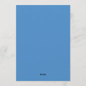 Invitation Mariage botanique pictural au corail bleu (Dos)