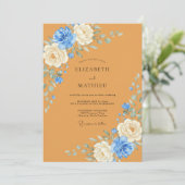 Invitation Mariage Botanique Poétique Ocre (Debout devant)