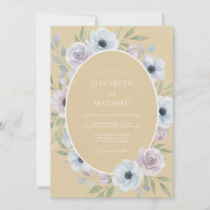 Invitation Mariage botanique printanier doux et chaud