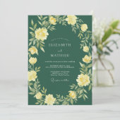 Invitation Mariage Botanique Radiant Jaune Pâle (Debout devant)