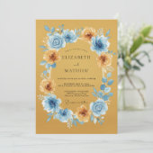 Invitation Mariage Botanique Radiant Ocre (Debout devant)