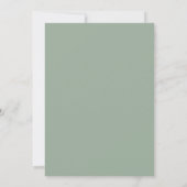 Invitation Mariage Botanique Raffiné Vert Sauge (Dos)