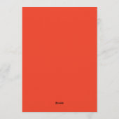 Invitation Mariage Botanique Romance Jaune Orange (Dos)
