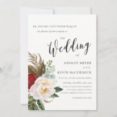 Invitation Mariage botanique romantique (Devant)