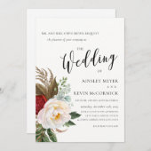 Invitation Mariage botanique romantique (Devant / Derrière)