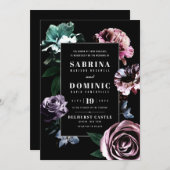 Invitation Mariage botanique romantique V réglé par (Devant / Derrière)