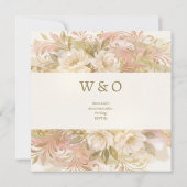 Invitation Mariage Botanique Rose (Dos)