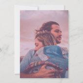 Invitation Mariage botanique rose floral rustique (Dos)