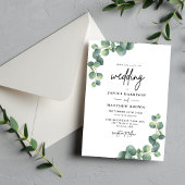 Invitation Mariage Botanique Rustique au Feuillage d'Eucalypt
