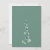 Invitation Mariage Botanique Rustique Eucalyptus (Dos)