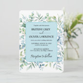 Invitation Mariage Botanique Rustique Eucalyptus (Debout devant)