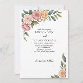 Invitation Mariage Botanique Rustique Eucalyptus Verdure  (Devant)