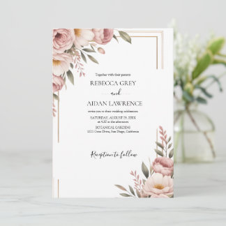 Invitation Mariage Botanique Rustique Eucalyptus Verdure