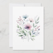 Invitation Mariage botanique Sage Green et Plum Purple (Dos)