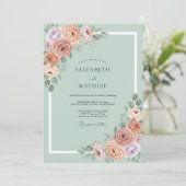 Invitation Mariage Botanique Sage Paisible (Debout devant)